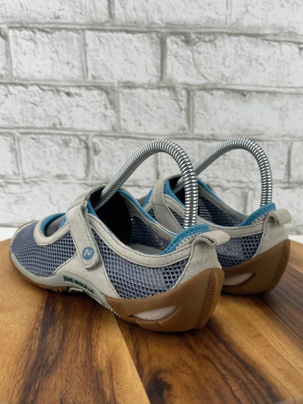 Merrell Circuit MJ Breeze Womens 6.5 Blue Gray Mary Jane Breathable Mesh Shoes